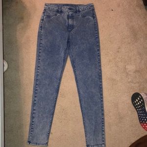 American Eagle acid washed high waisted jeans